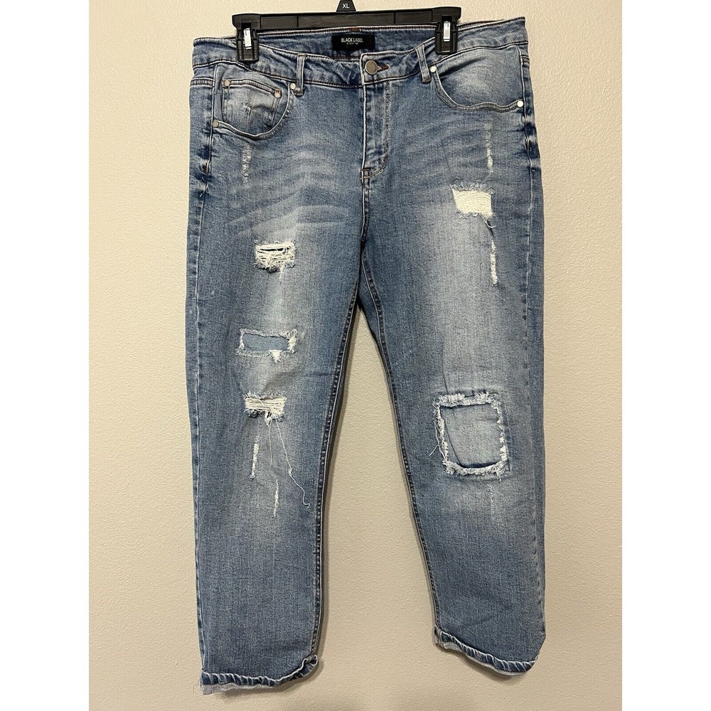 Black Label Medium Wash Women's Jeans Size 15 Straight Leg Bin #1